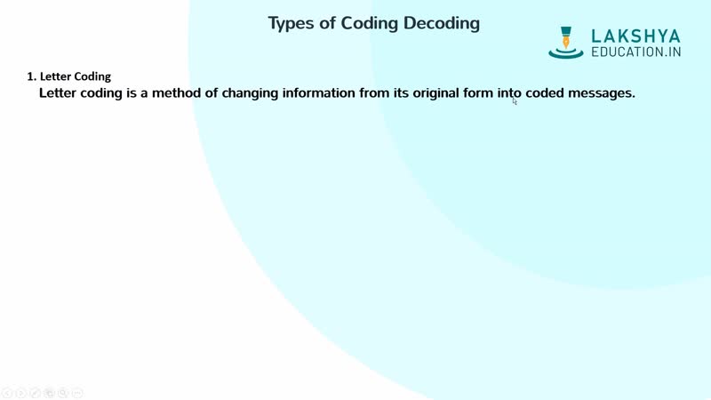 Reasoning (Hindi) Coding And Decoding Part 1 Video Tutorial